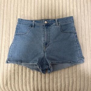 H&M Blue Jean Shorts High-Waisted Casual